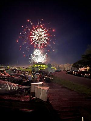 Fireworks from balcony