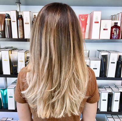 Balayage and long layers