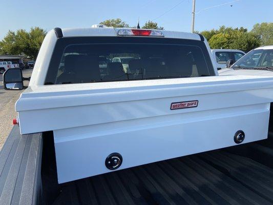 Weather Guard tool box for work trucks