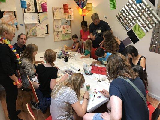 Families love creating glass art projects together