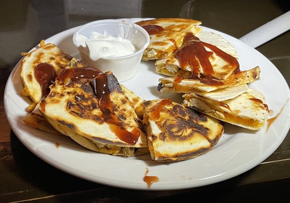 BBQ chicken quesadilla