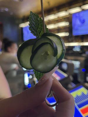 Fancy cucumber floret in the cucumber Moscow mule