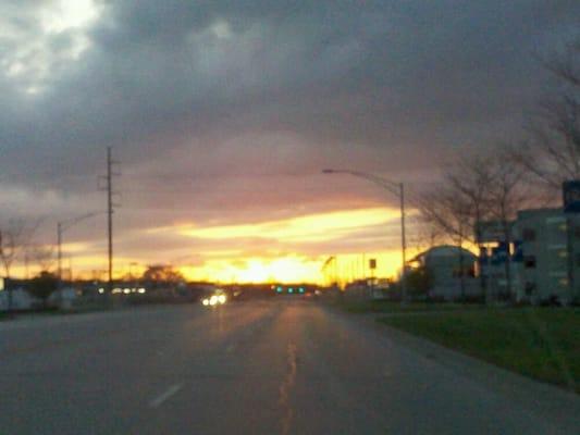 The strip at sunset