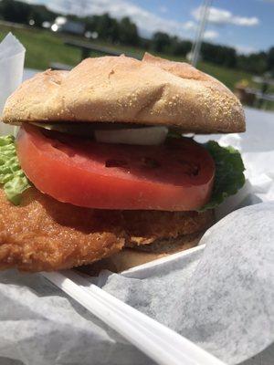 Loaded fish sandwich (haddock)