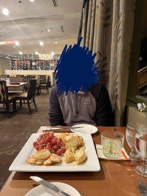 Baked brie, and the empty restaurant