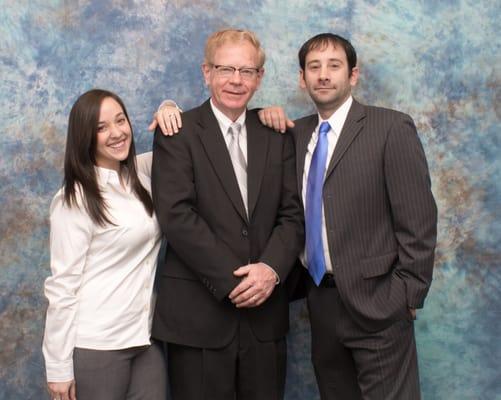 Dr. Moses with his children, Dr. Rob and Dr. Jen