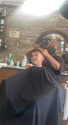 My son love getting a haircut from Maria