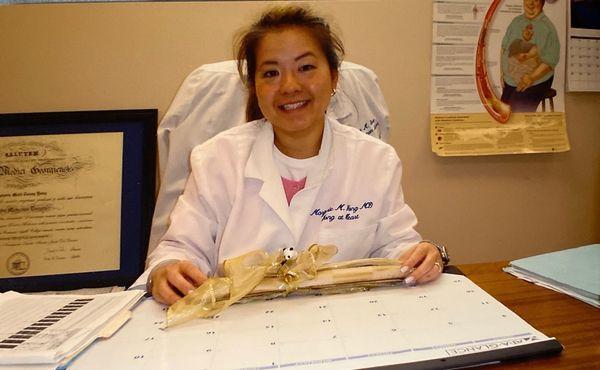 Dr.Yong in her office!