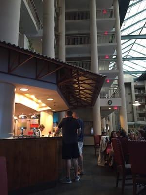 View of the server area with corrugated tin roof.