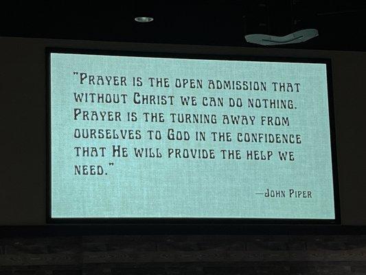 Quote during sermon