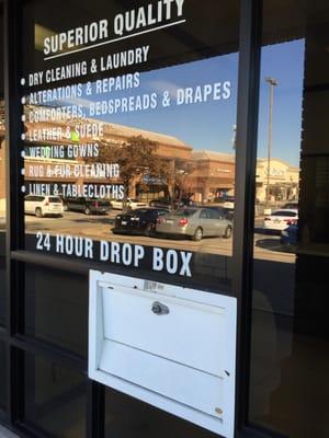 We offer 24 hour drop off service!