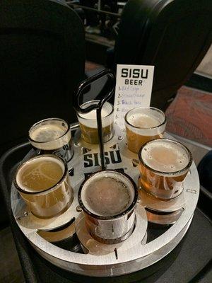 6 beer flight for $10!