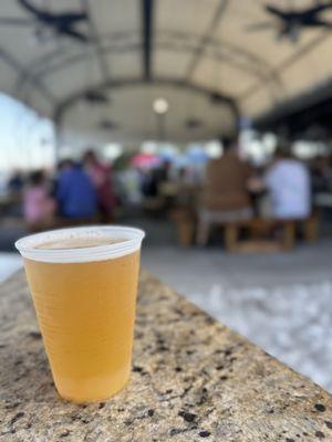 Beer and outdoor seating