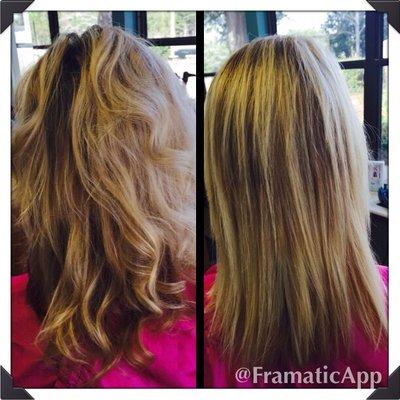 Before wash out heavy blonde After softer tones of blondes added