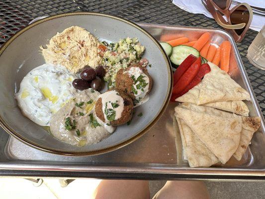 Mediterranean Mezzo Platter. So yummy and filling!