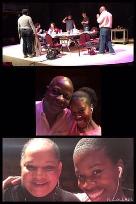 V Studios' owner, Valeka J Holt and cast members in rehearsal at CenterStage Theatre in Baltimore!