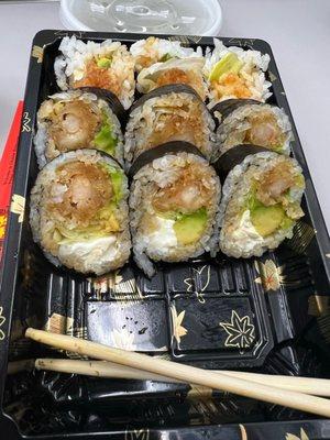 Shrimp Tempura Roll add Cream Cheese.