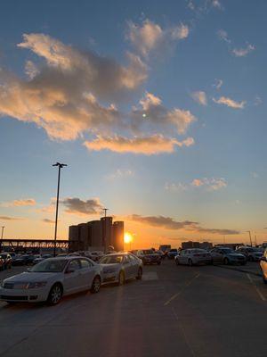 TCF Center rooftop parking lot views