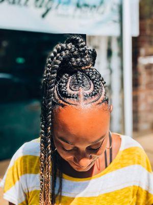 Braided ponytail