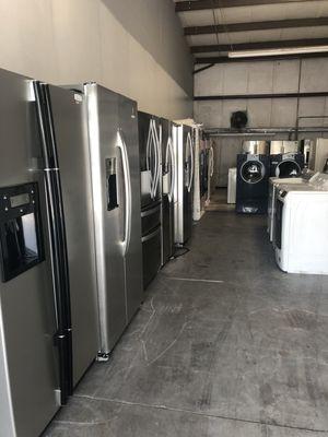 We sell used and new household appliances.