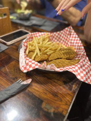 Chicken tenders with fries