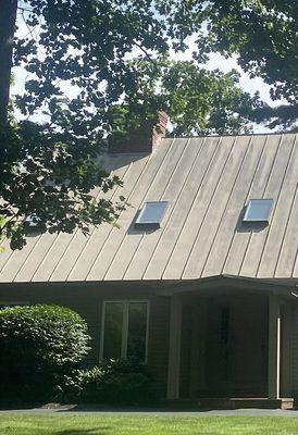 Metal roof+sky lights