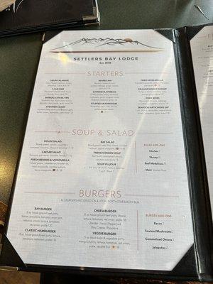 Updated menu