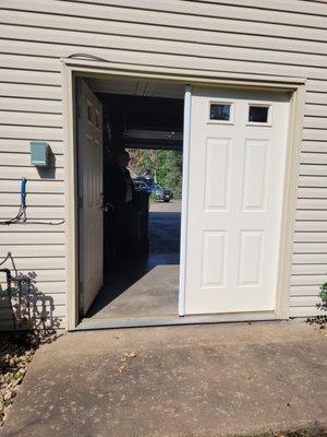 Fire rated access door to homeowners garage