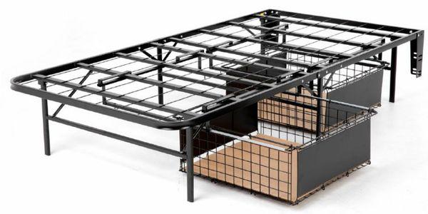 Steel mattress support base with optional storage drawers by Fashion Bed Group