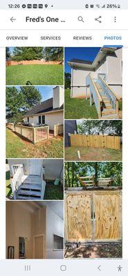 Deck and fence