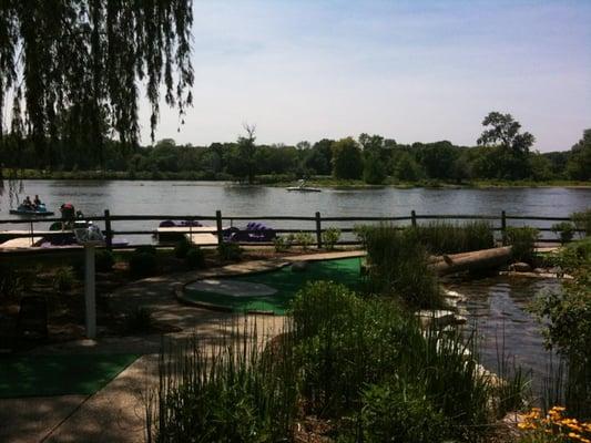 Fox River alongside some of the mini-golf course.