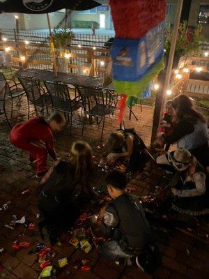 Piñata explosion. So. Much. Candy.