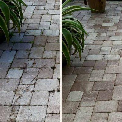 Before and After Paver Cleaning and Sealing in Cape Coral