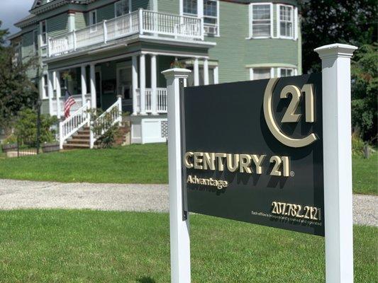 Our beautiful new exterior business sign along Main St. in Lewiston, ME.