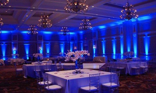 Uplighting makes the room look stunning.