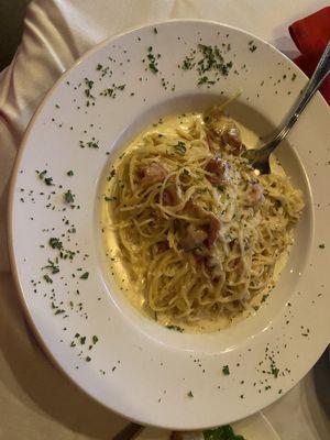 Angel Hair Pasta Carbonara