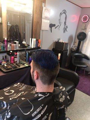 Back view Blue Hair #2