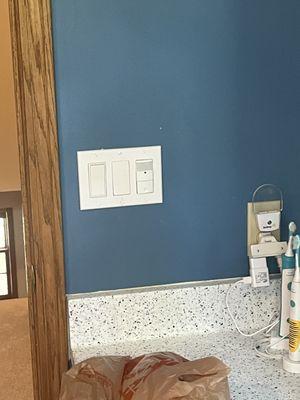 Upgraded light switches and outlets