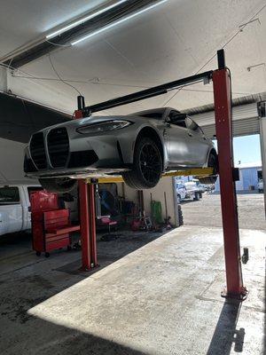 M3 in for service and new tires