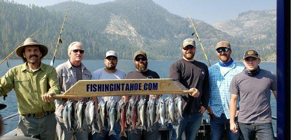 Work hard, play hard. The Mountain West HVAC crew goes fishing. Nor Cal Fishing Charters were great!