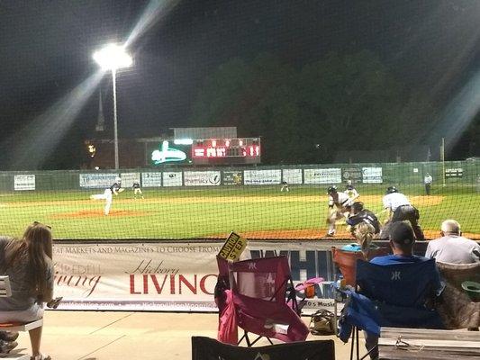 scoreboard is all lit up!