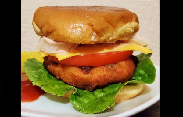 Aloo Tikki (Potato Patty) Burger