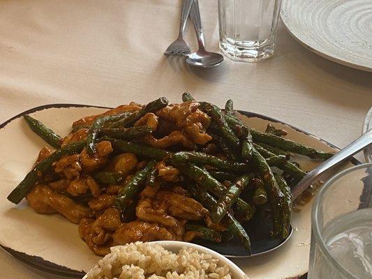 Chicken and string beans