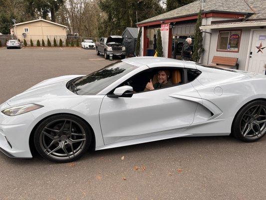 Lowering kit on a 2020 Corvette