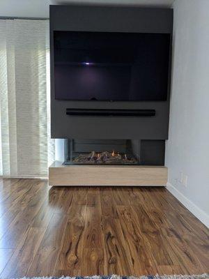 Finished fireplace