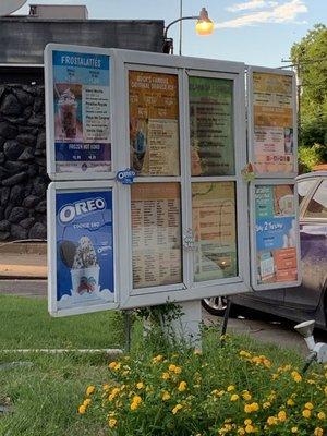 Drive Thru display unit at Bahama Buck's in Wichita Falls, Texas.