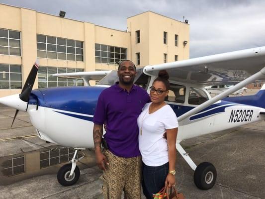 Us and the plane we took our tour on.