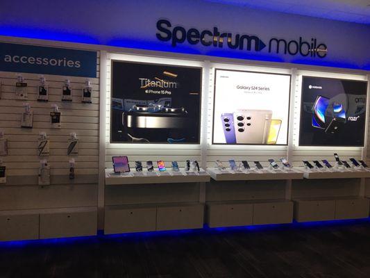 There selections of different phones & items offered