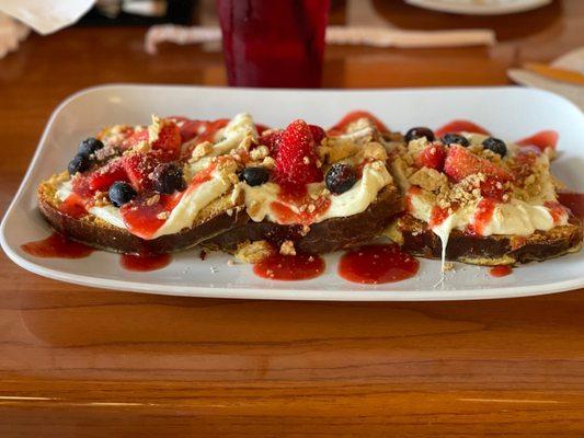 Cheesecake French toast without powdered sugar