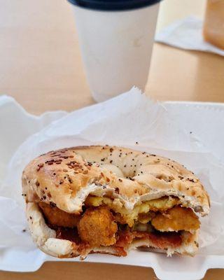 CEC Bagel and Salted Caramel Latte